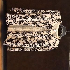 Women’s black and white cardigan